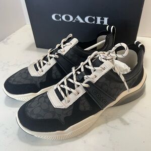 Coach Men's Black and White Sneakers